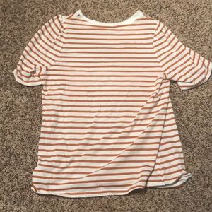 Yellow and white striped t-shirt